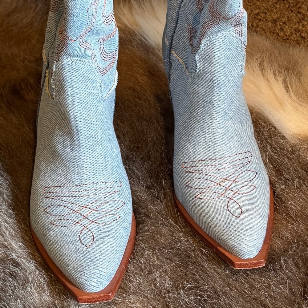 Denim boots very new
